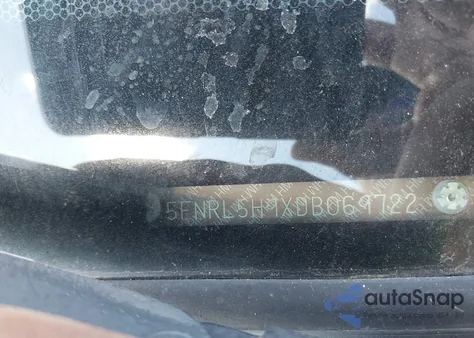 2013 Honda Odyssey Touring/Touring Elite from USA, damaged, VIN 5FNRL5H9XDB069722
